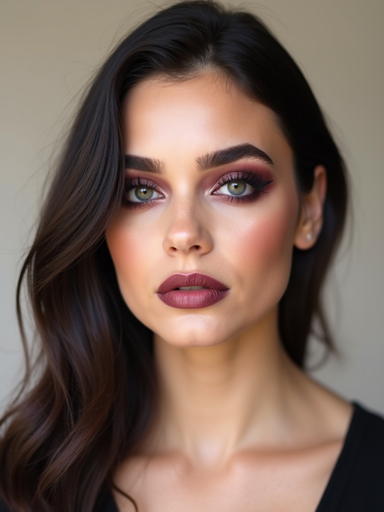 smoky plum grunge glam wing