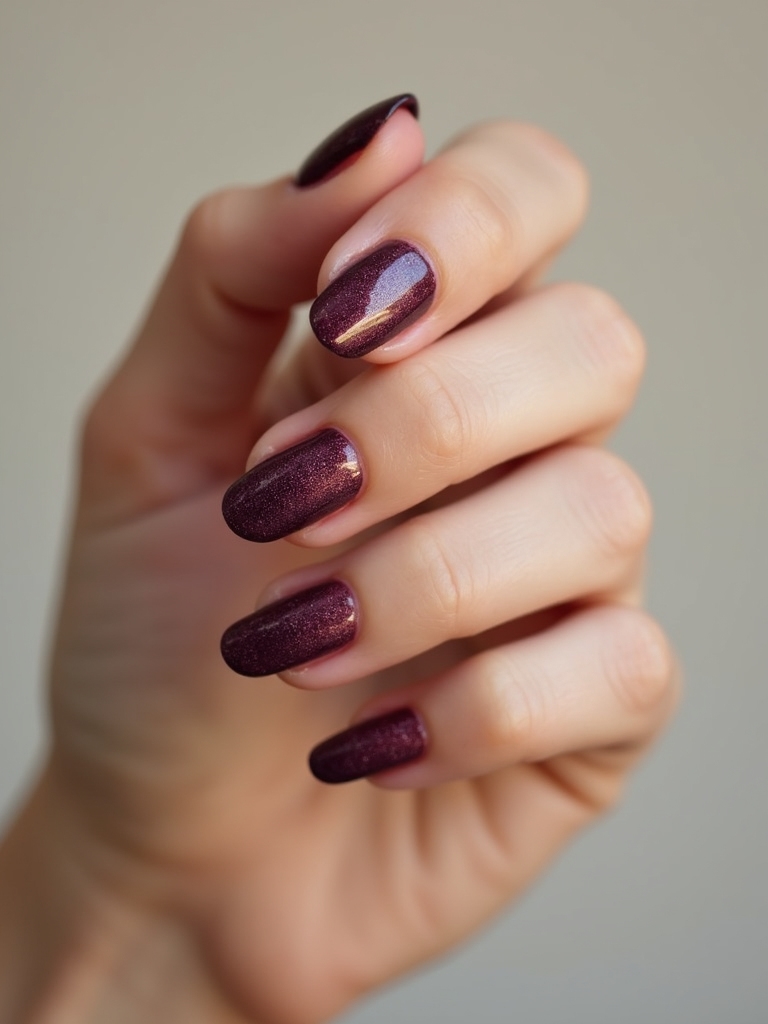 smoky plum with shimmer