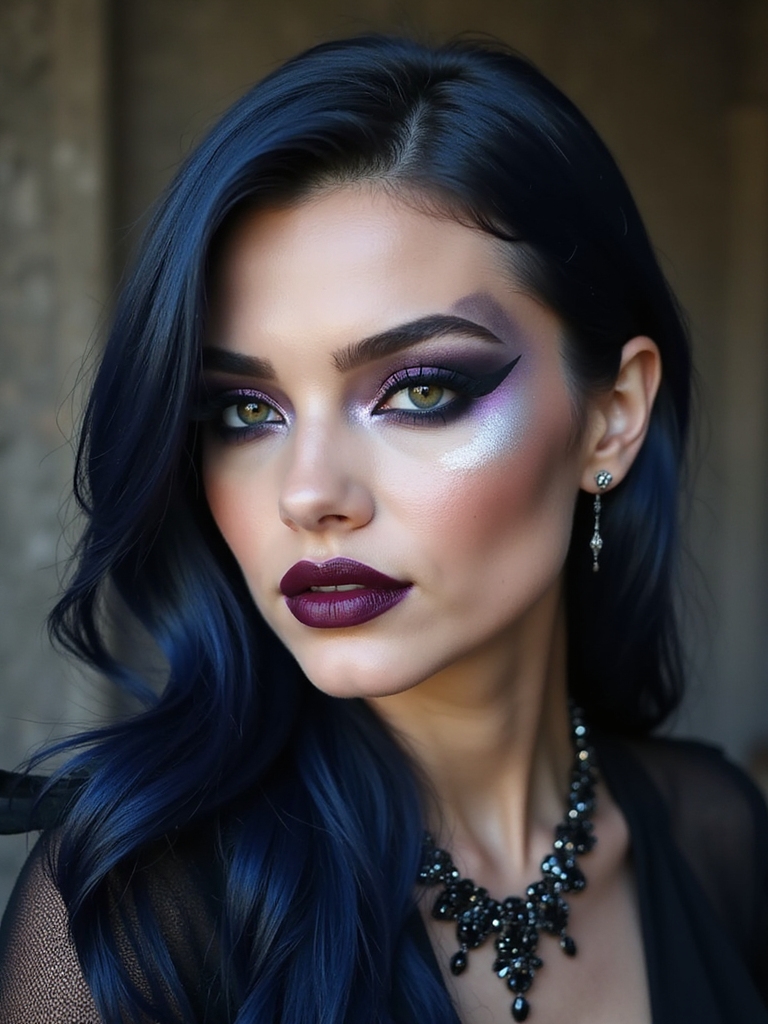 smoky winged dark fairy makeup