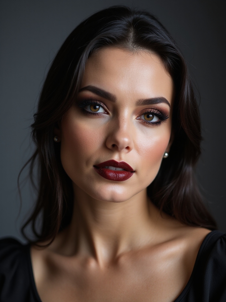 smudged charcoal smoky winged red
