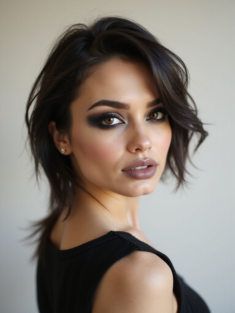 smudged lower lashline contour
