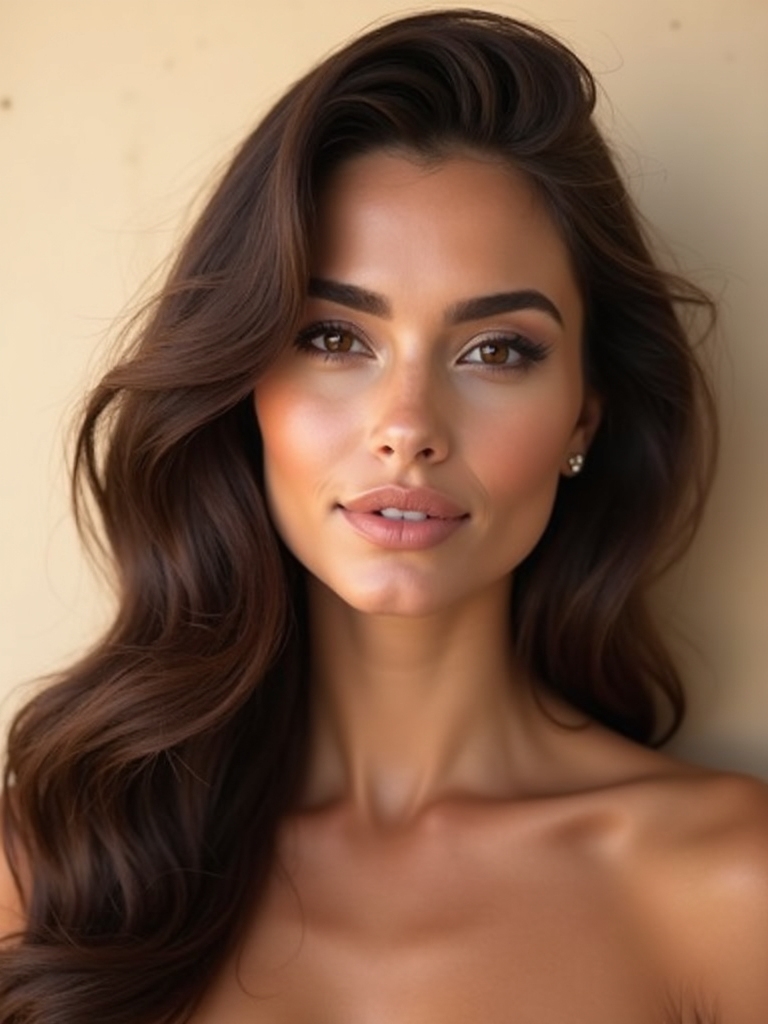 soft brown tightlined lashes