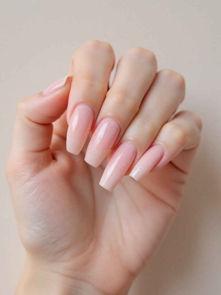 soft creamy translucent nails