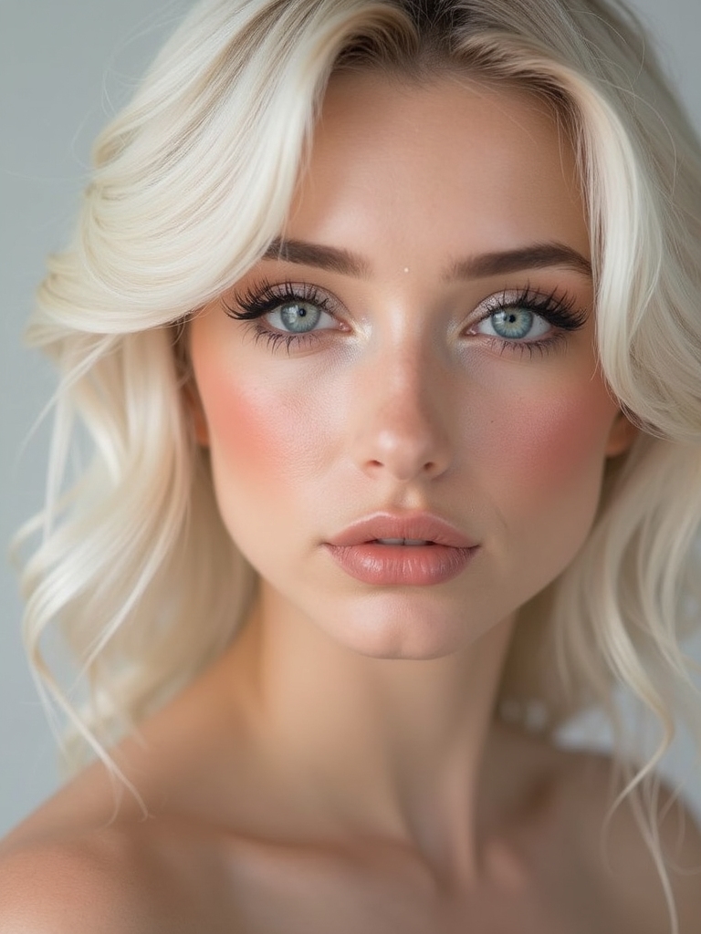 soft focus lifted cheek draping
