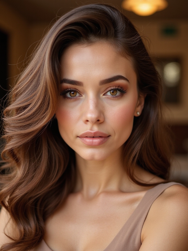 soft focus skin feathered brows