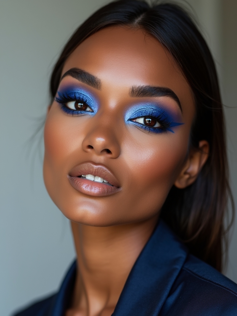 soft indigo smudged liner