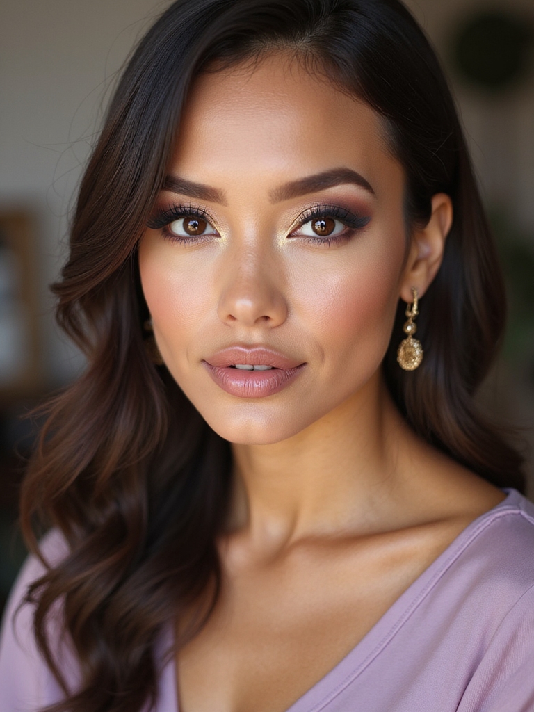 soft lavender with gold