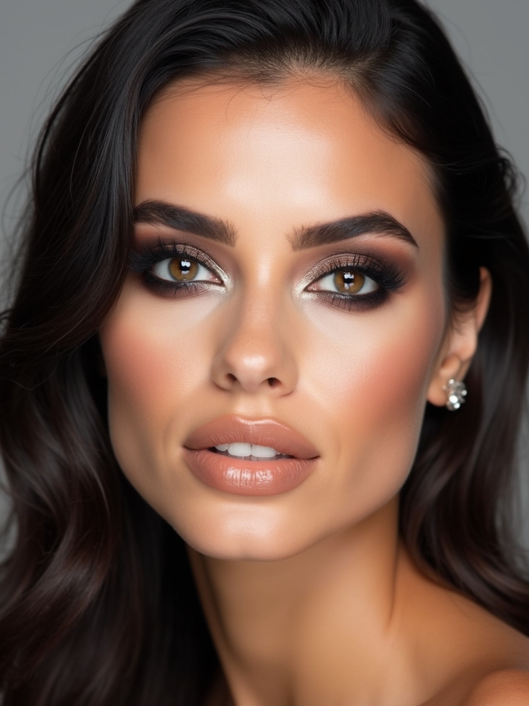 soft layered taupe smoky eye