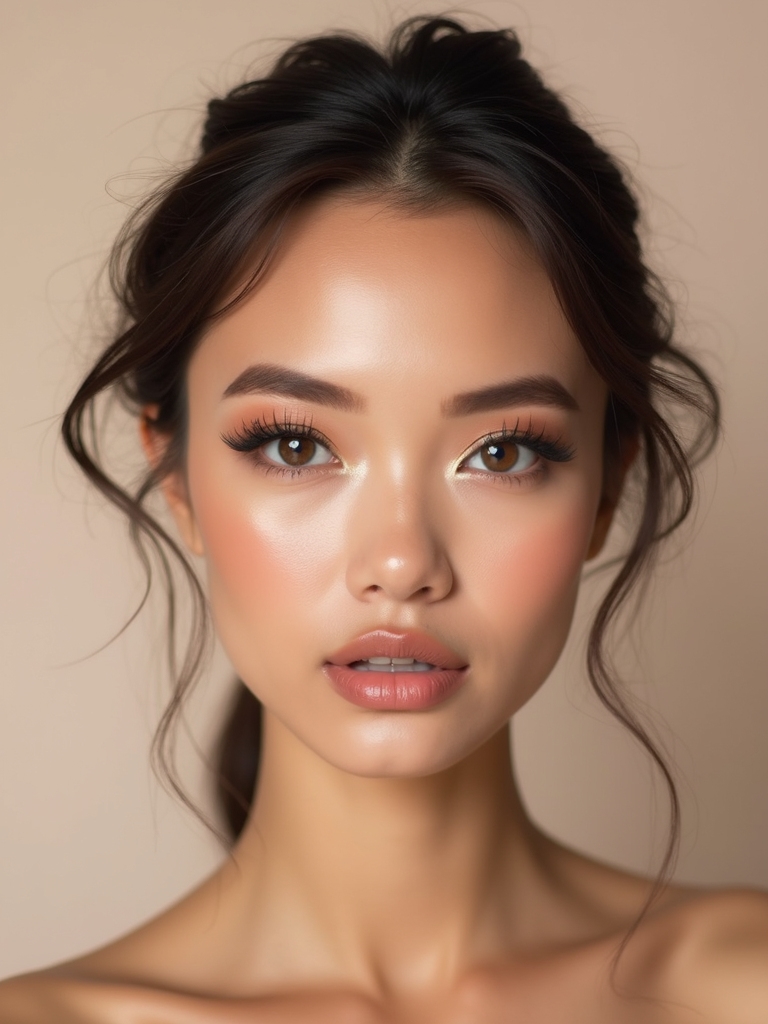 soft neutral doe eyed makeup