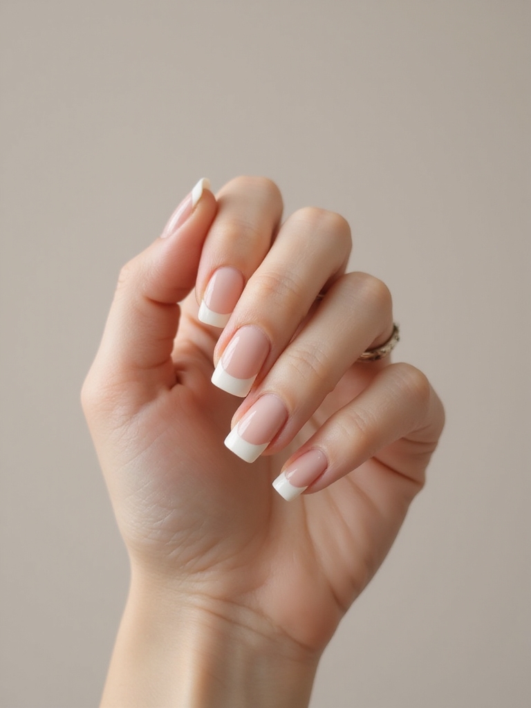soft nude square tips