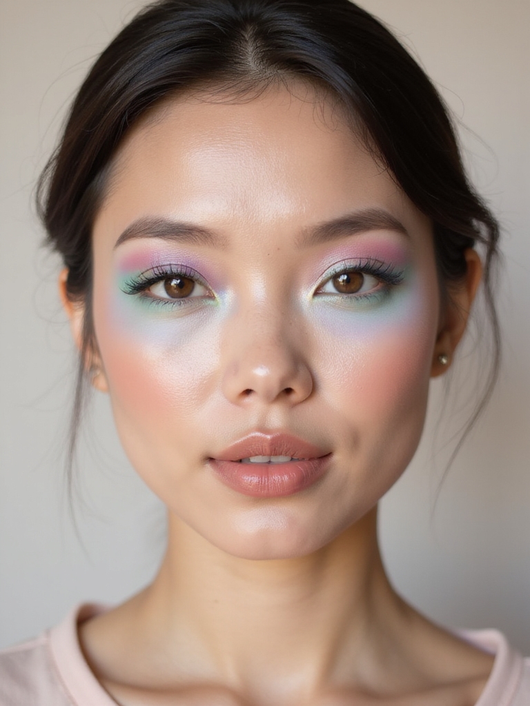 soft pastel dreamy eyelook