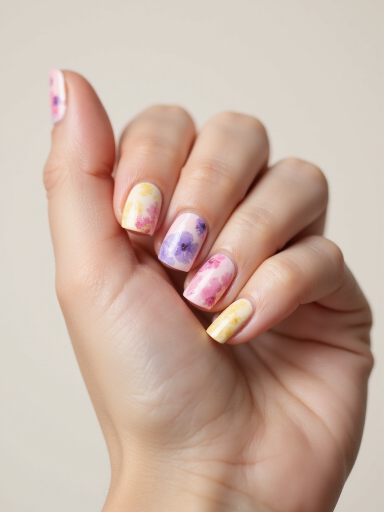 soft pastel watercolor petals