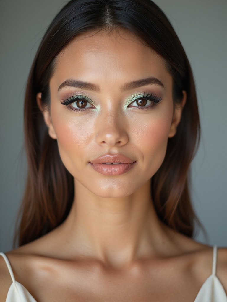 soft pastel waterline accent