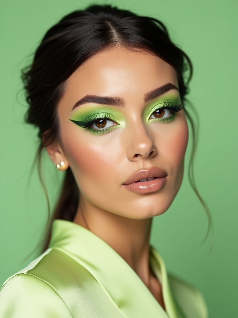 soft pistachio monochrome eyes