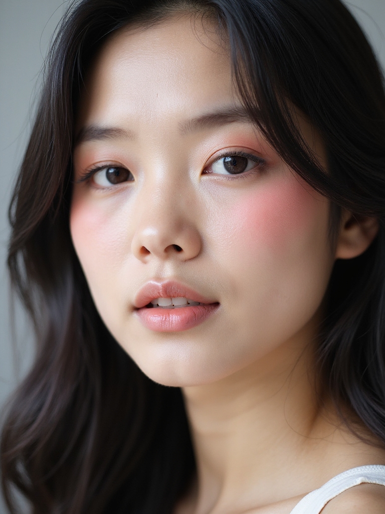 soft rose tinted dewy glow