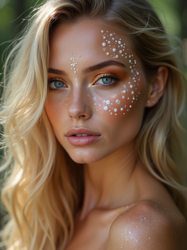 soft scattered satin spots