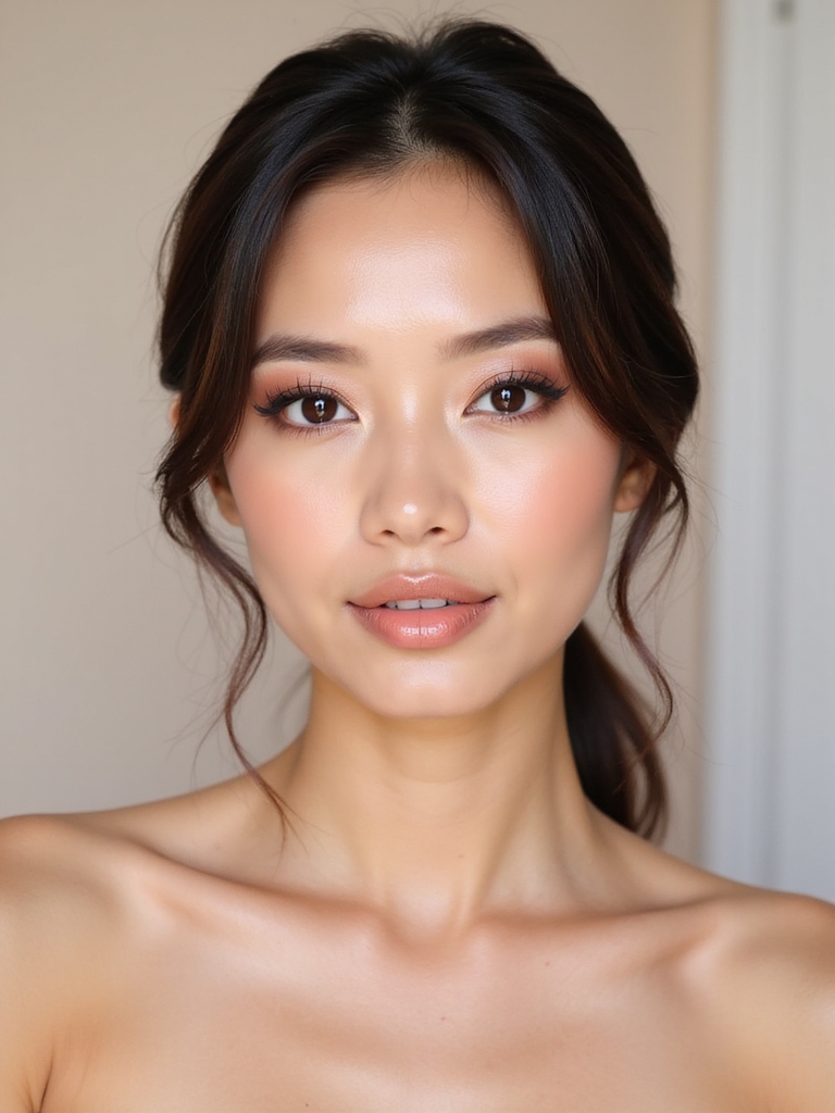 soft sculpted cheek contouring