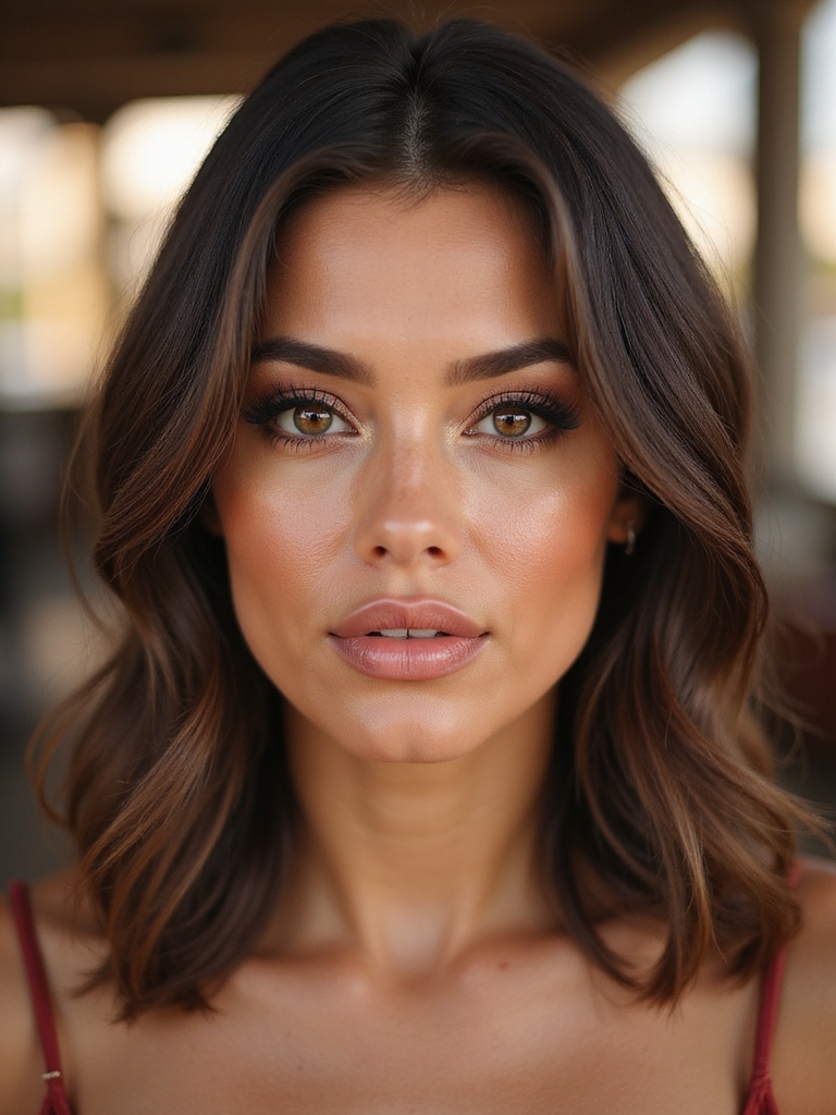 soft shimmer over matte