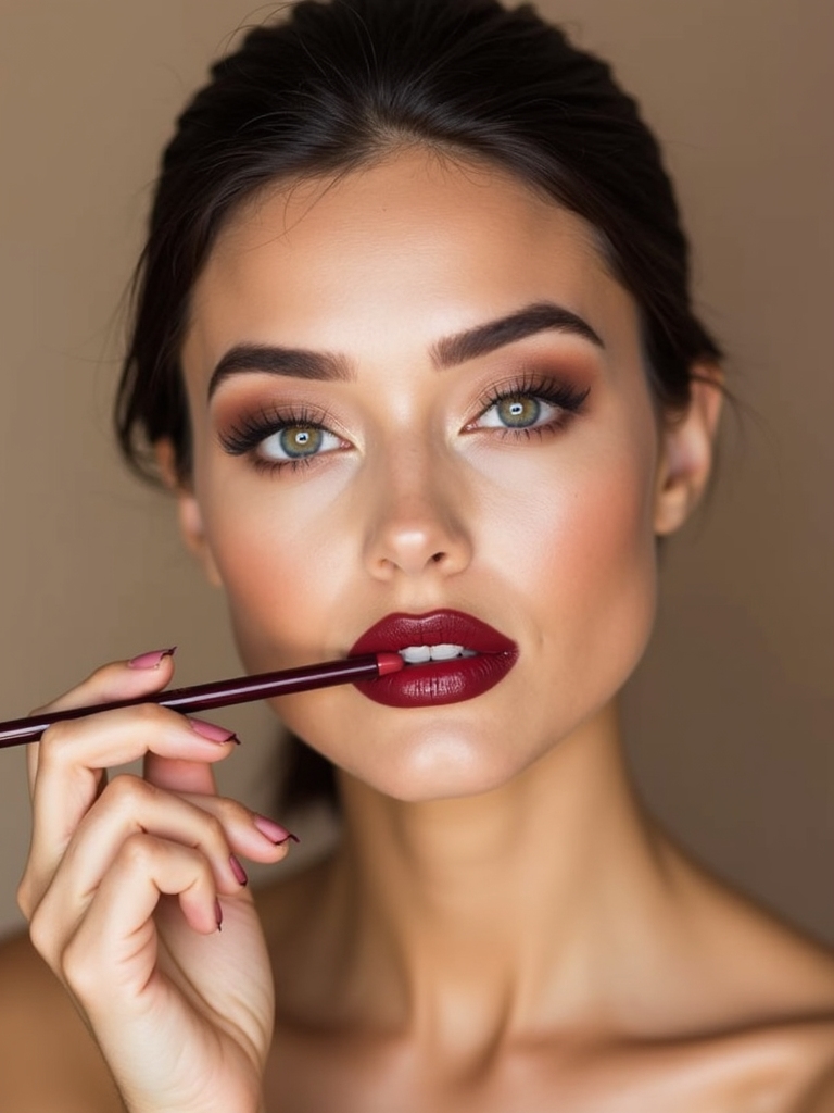 softly overlined feathered glossy