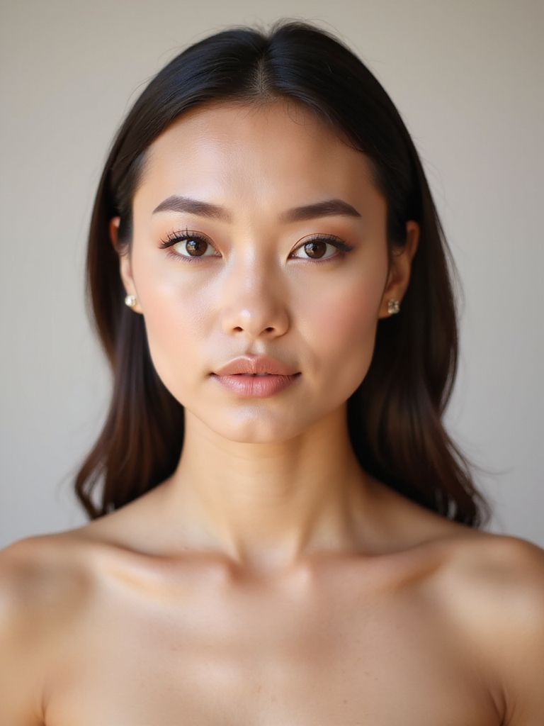 softly tapered brows lifted