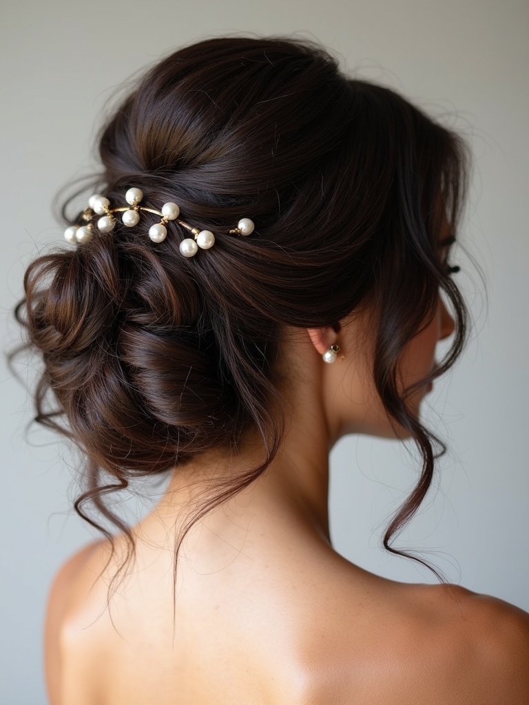sophisticated elegant curly updo