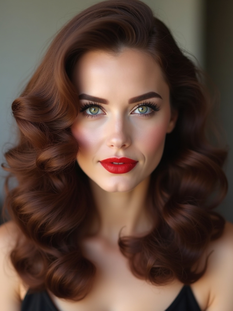 sophisticated glamorous retro curls