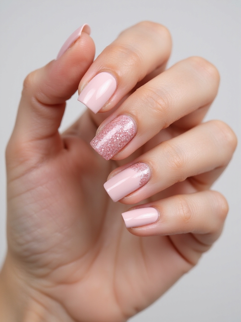 sparkling rosy gradient glitterfade