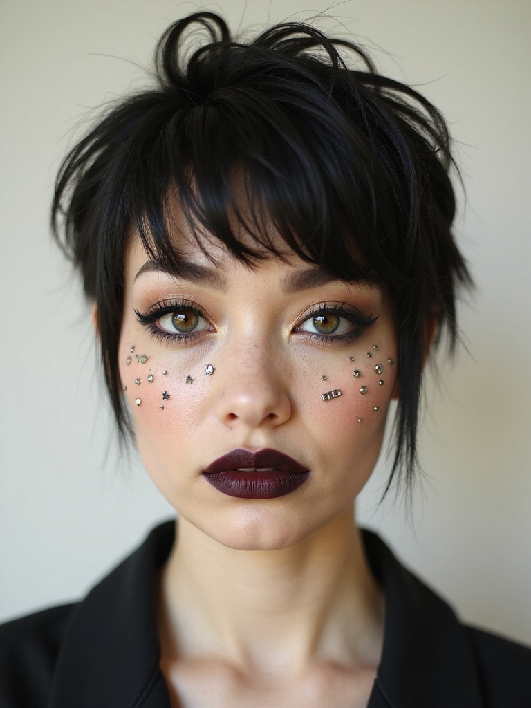 spiked freckles and tattoos