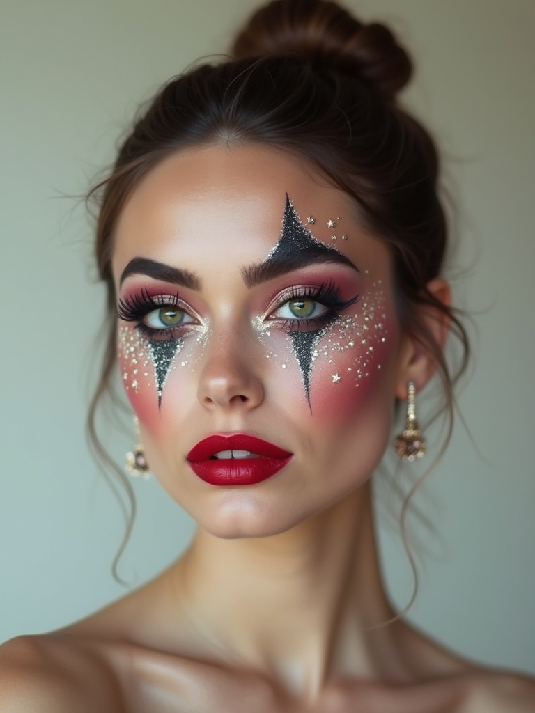 starry eyed jester glitter tears