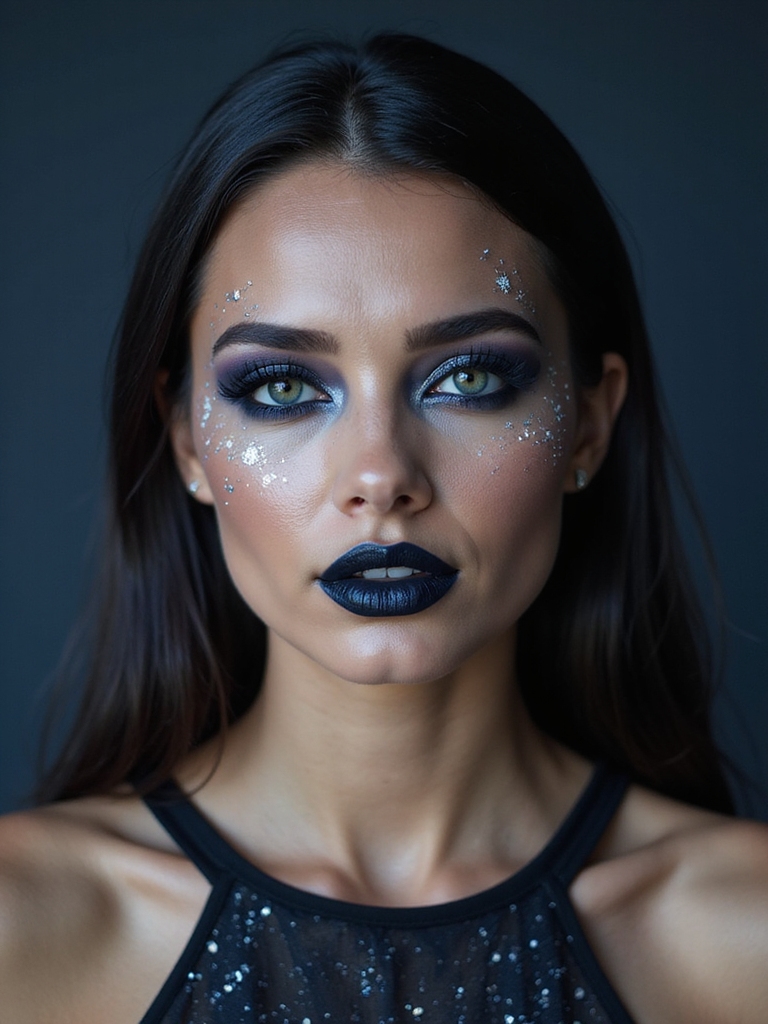 starry freckle constellation makeup