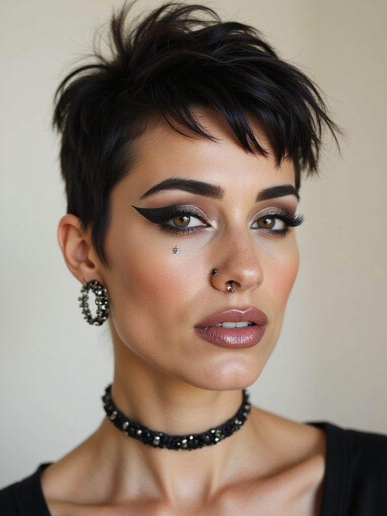 studded brows piercing inspired accents