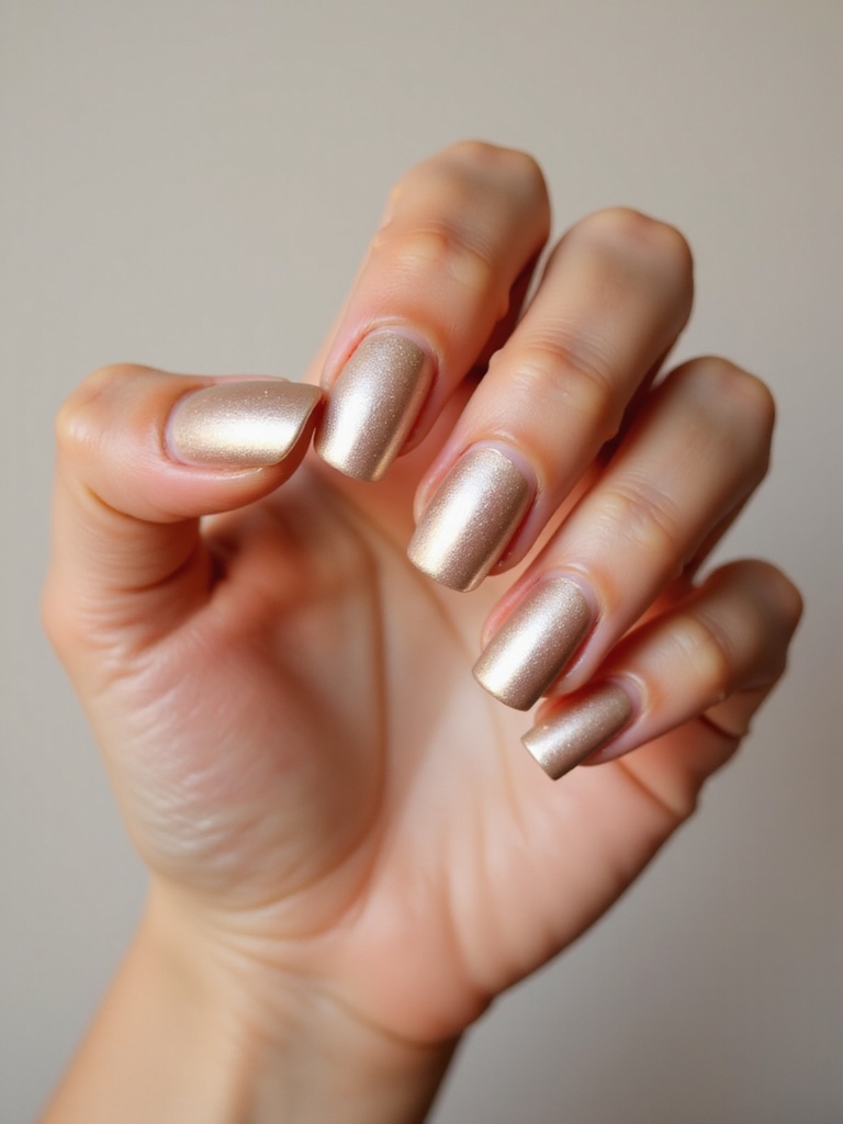 subtle champagne pearlescent chrome