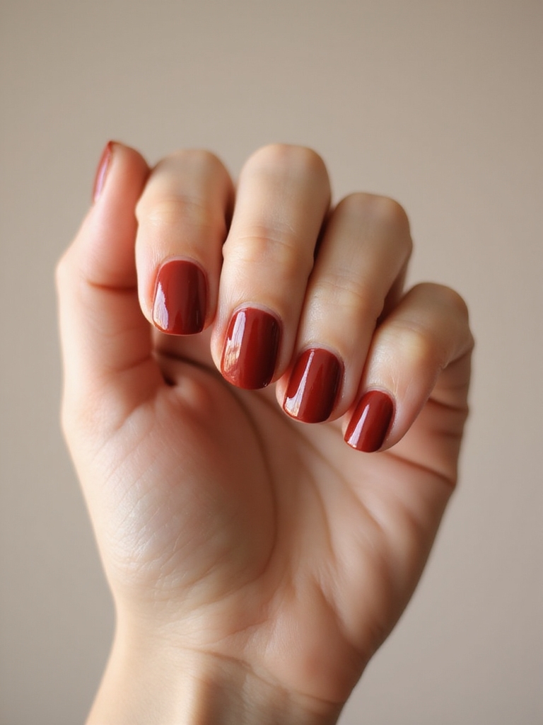 sugary cinnamon gradient glossy nails