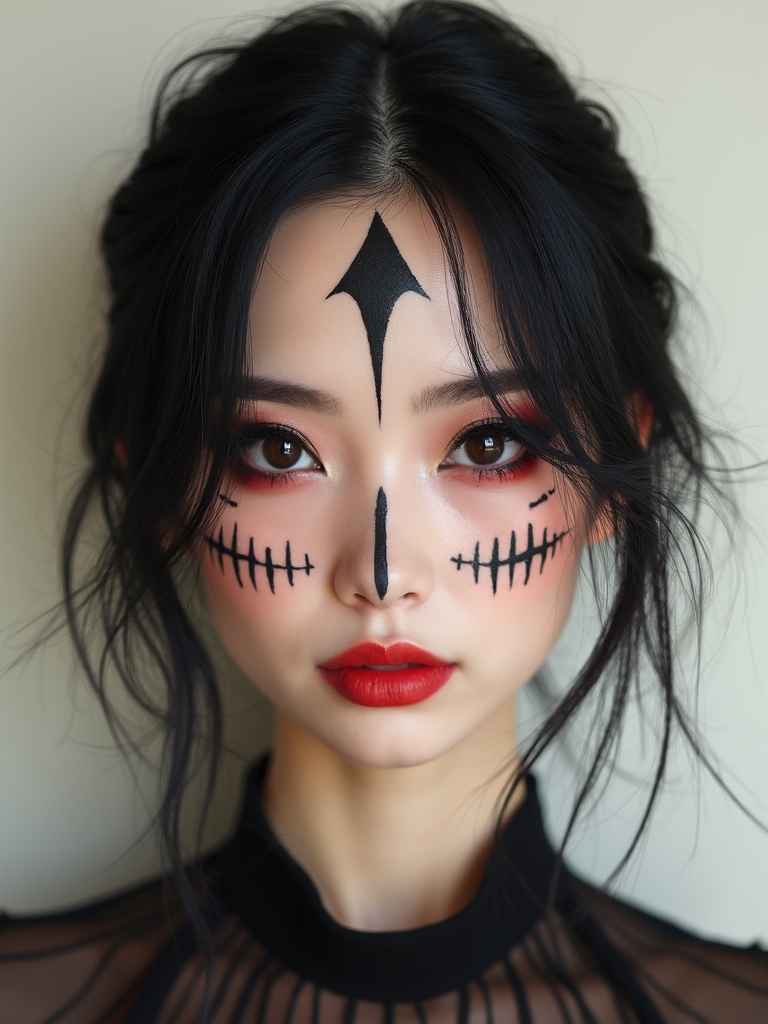 sukuna inspired full face cursed mark