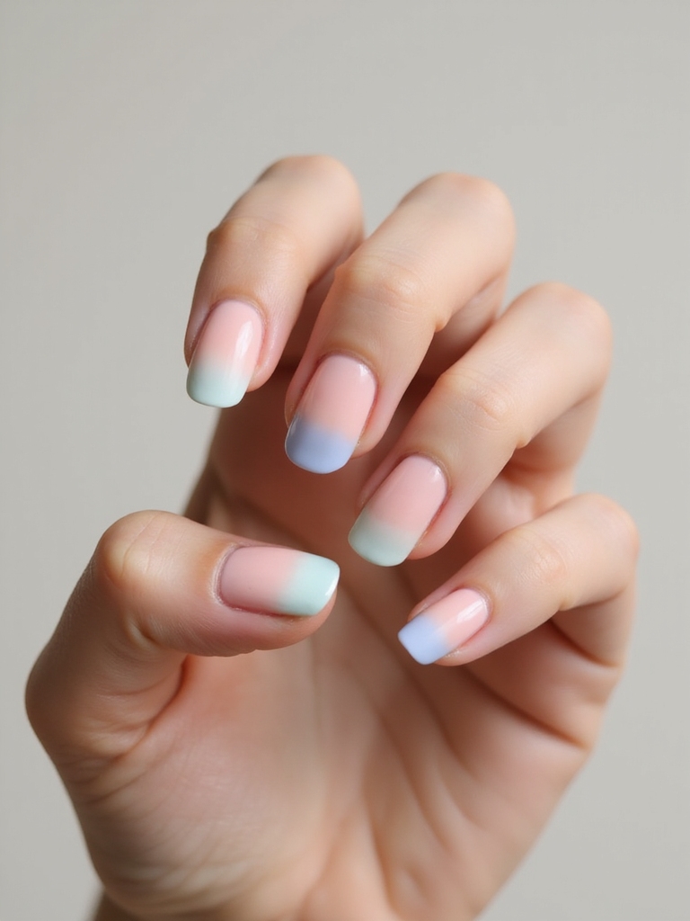 sun bleached pastel ombr