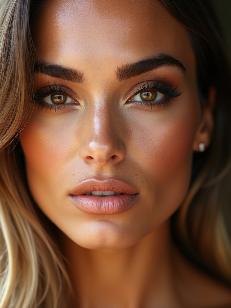 sun kissed bronzed fluttery lashes