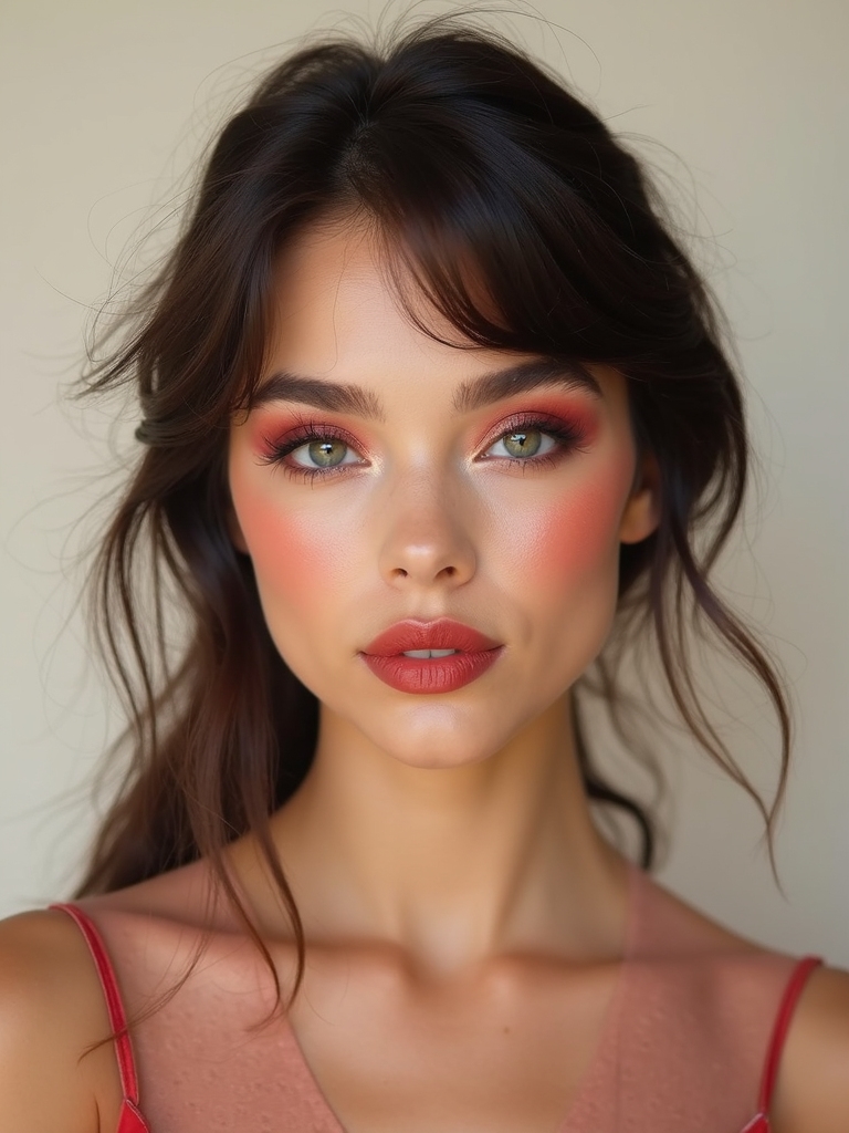 sun kissed flushed strawberry cheeks