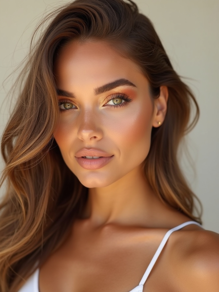 sun kissed minimal bronzed glow