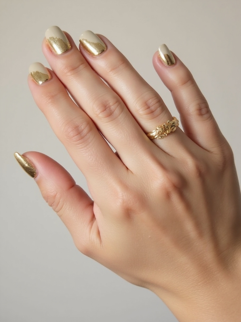 sunlit molten gold ombre