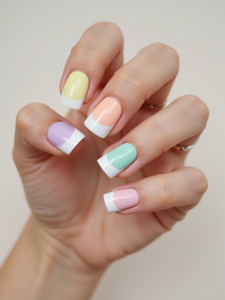 sunset sherbet ombre nailtips