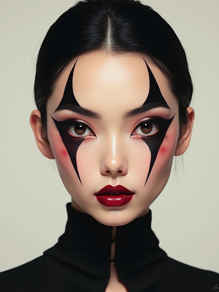 symmetrical angular villainous negative space