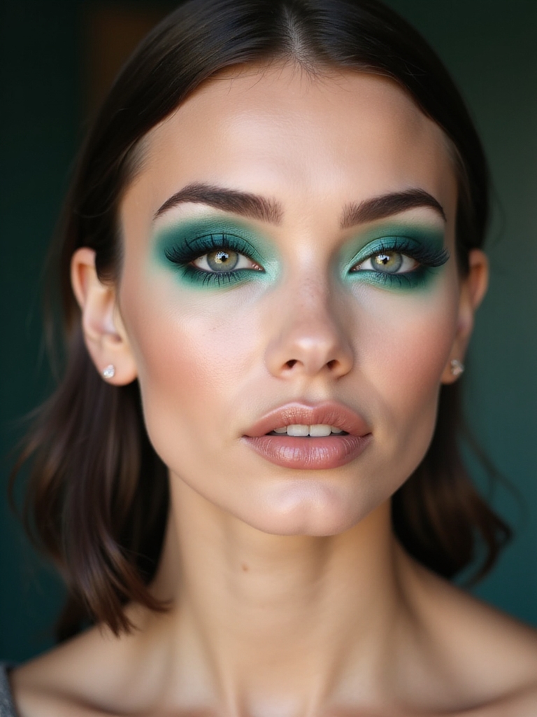 teal to emerald lifted ombre