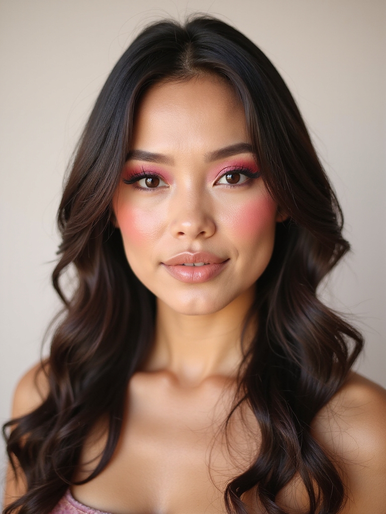 temples swept cheekbone lifting blush