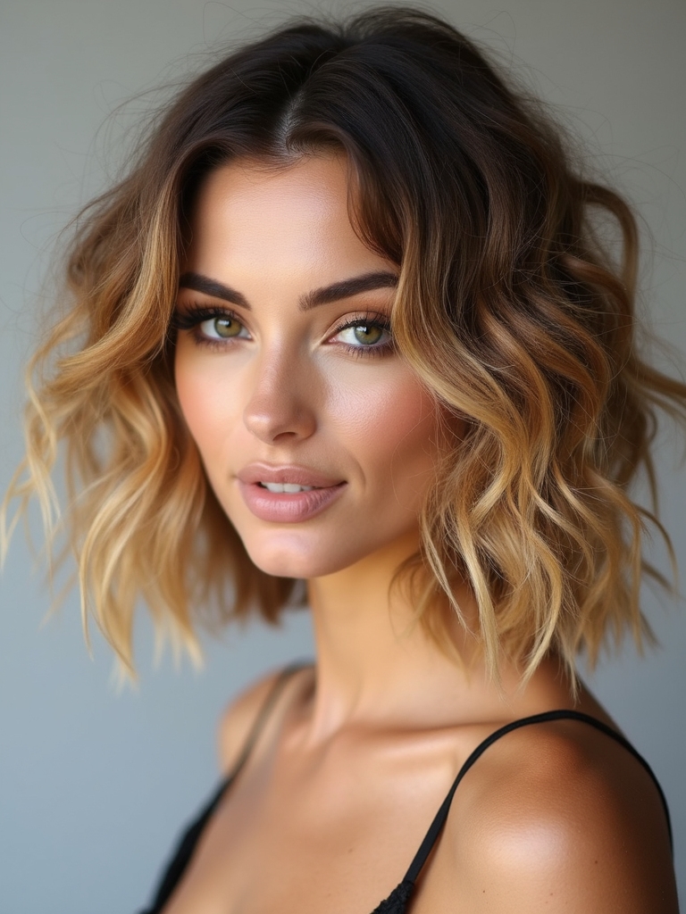 textured curled lob styling tips