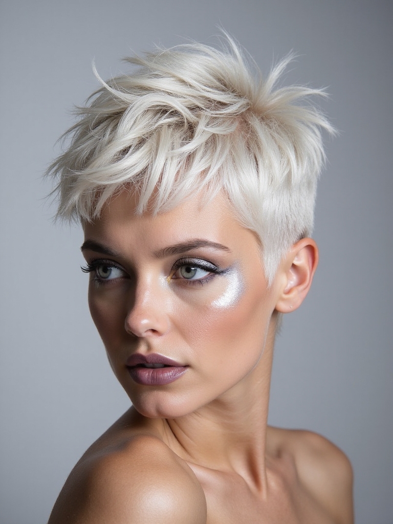 textured edgy pixie cut