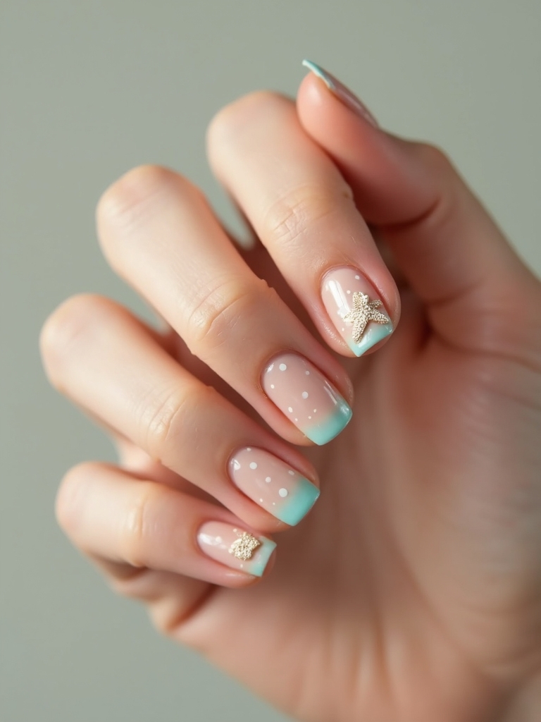 textured seaside starfish dots