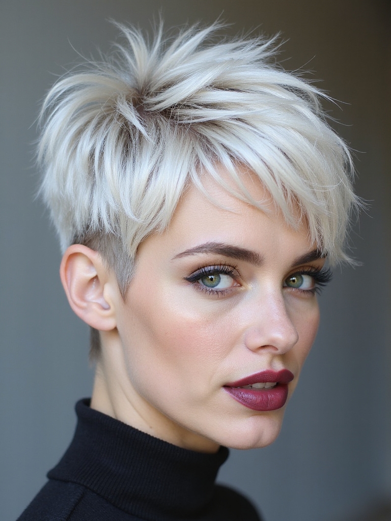 textured volumized pixie cut