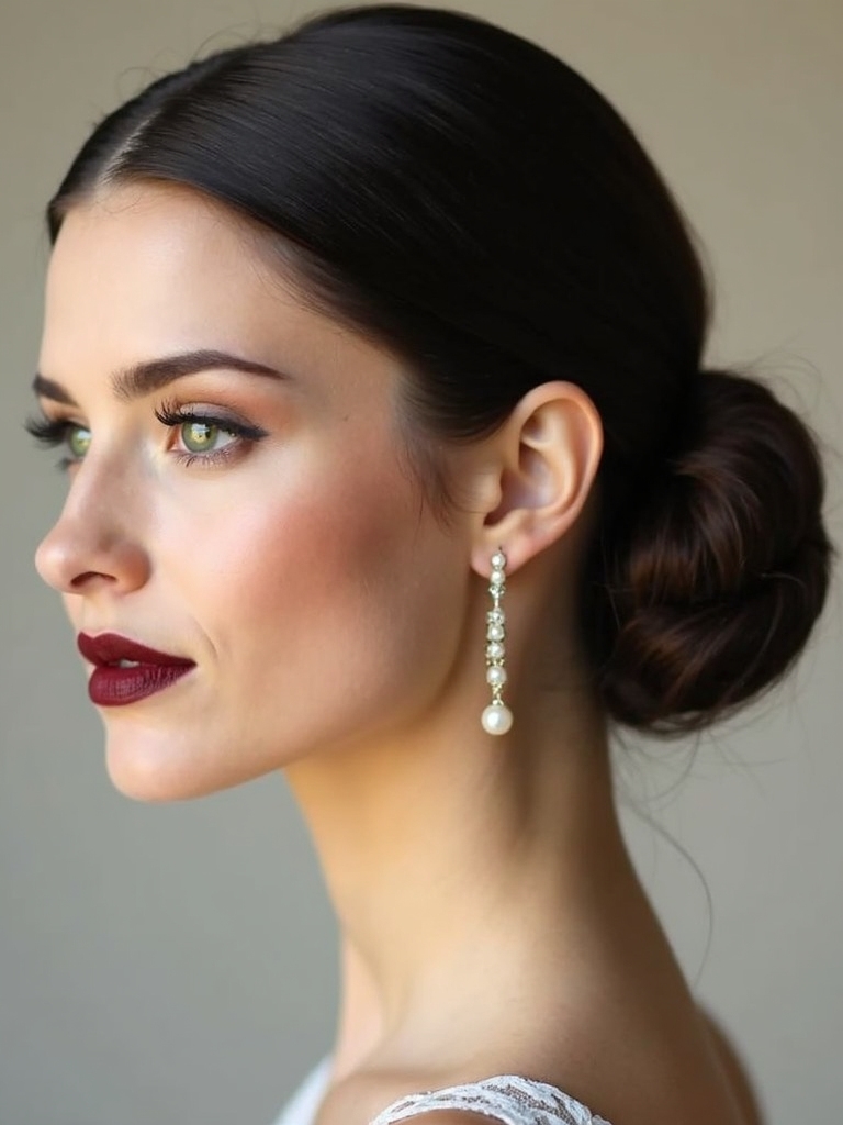 timeless elegant low chignon