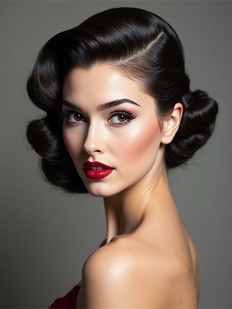 timeless glamorous prom hairstyle