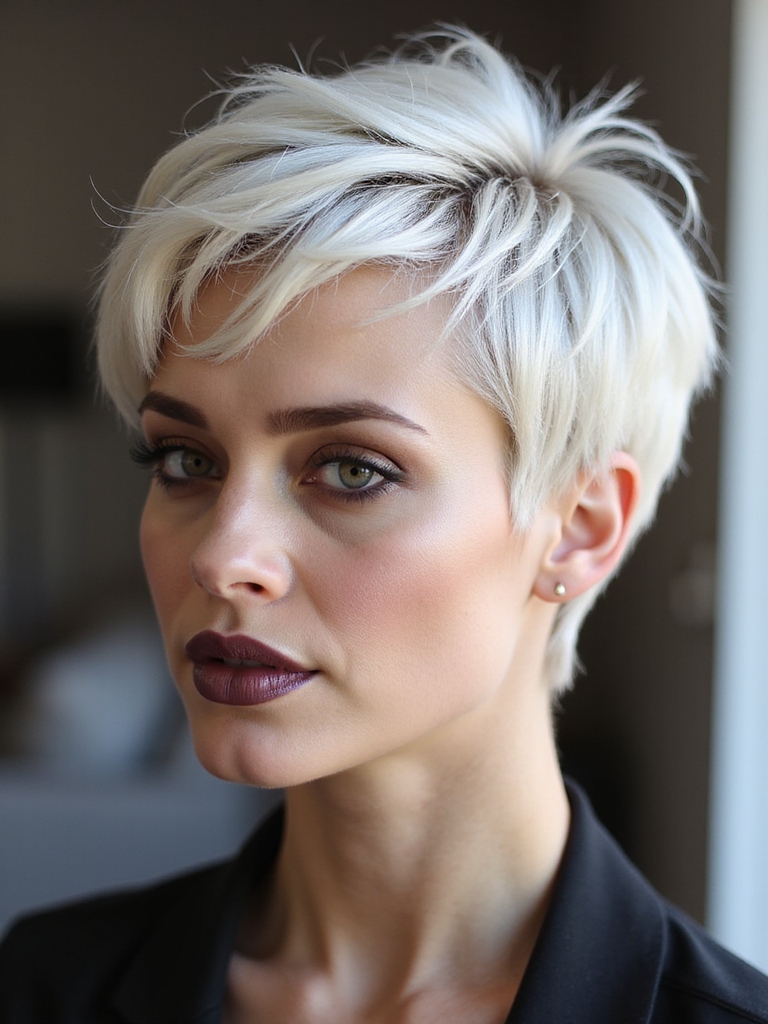 tousled tapered chic hairstyle